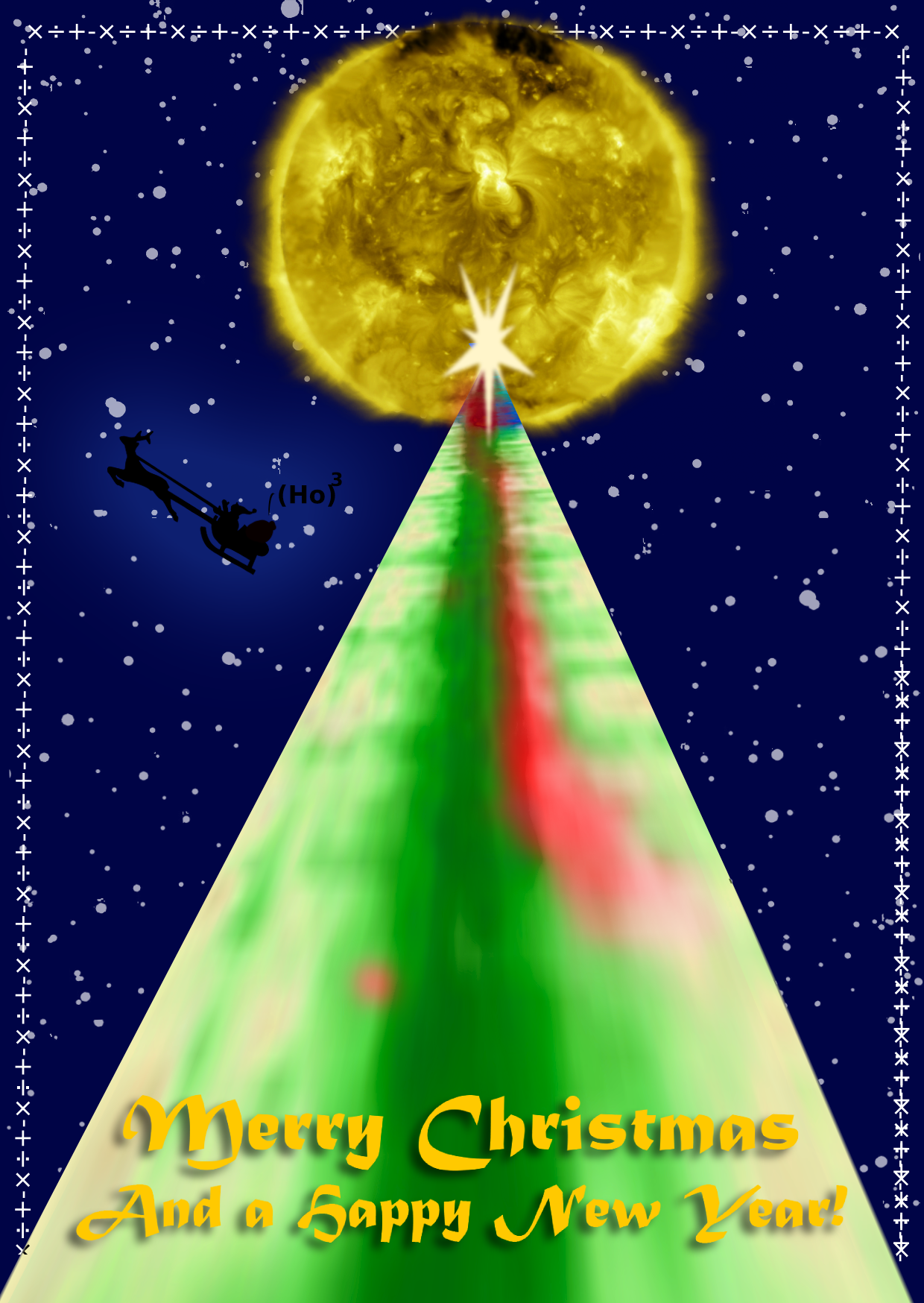 Sun-as-a-star Christmas card